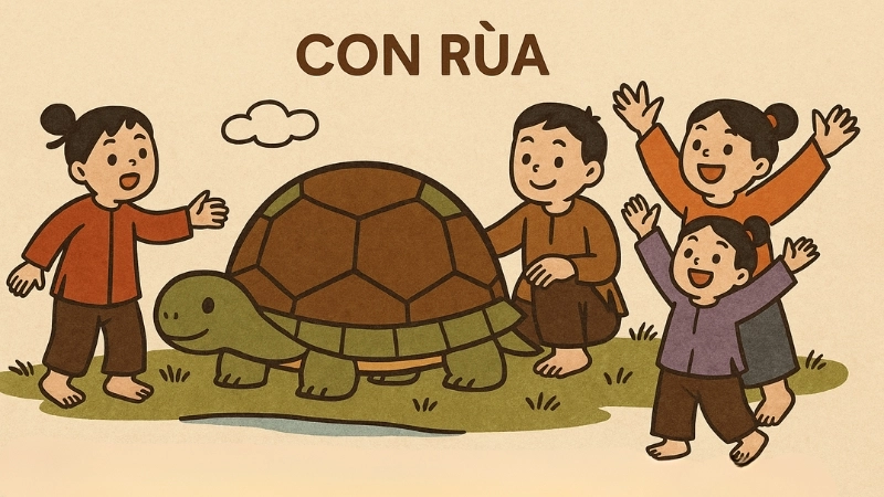 Phân tích nội dung bài đồng dao con rùa chi tiết
