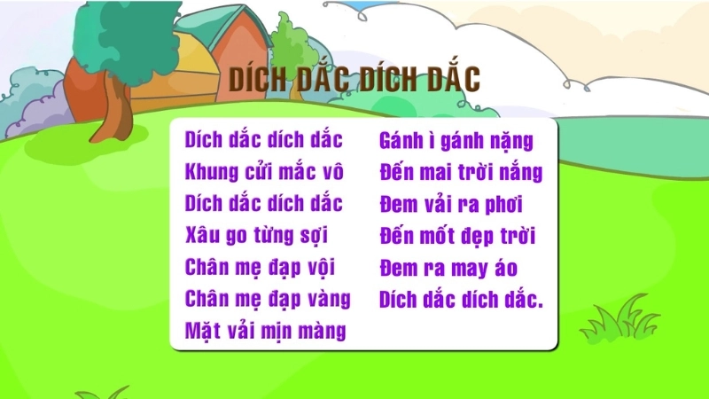 Tìm hiểu bài đồng dao Dích Dích Dắc Dắc vui nhộn dễ học