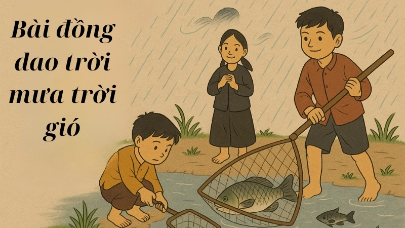 Tìm hiểu nội dung bài đồng dao Trời mưa trời gió