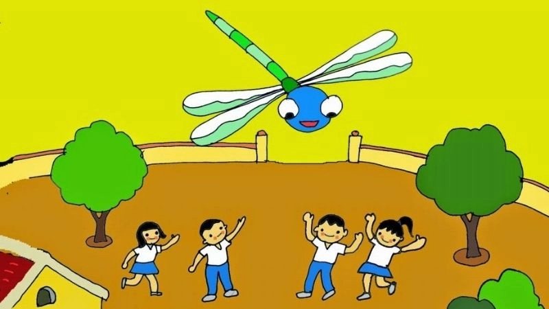 Câu đố về con chuồn chuồn lấp lánh trong nắng hè