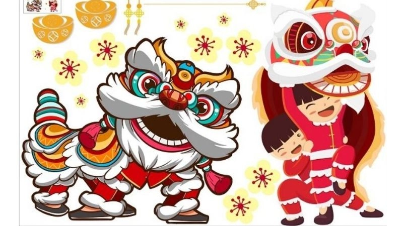 Câu đố về con lân rộn ràng trong mùa lễ hội