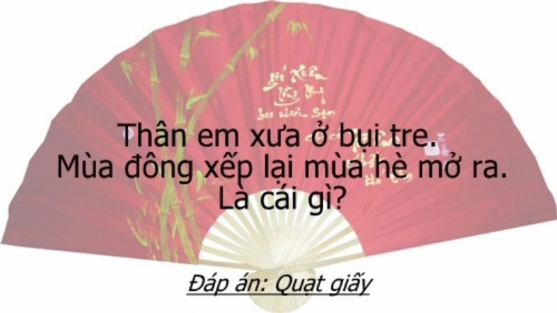 Câu đố về cái quạt giấy khơi dậy nét duyên dân gian