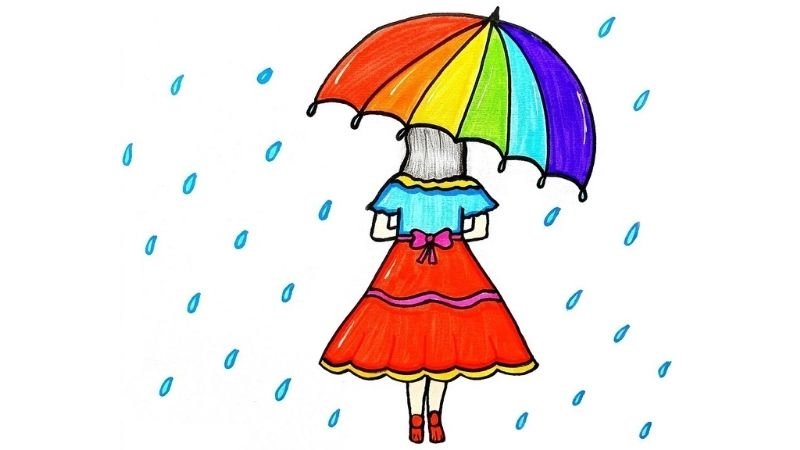 Câu đố về cái ô giúp bé nhận biết đồ vật che mưa