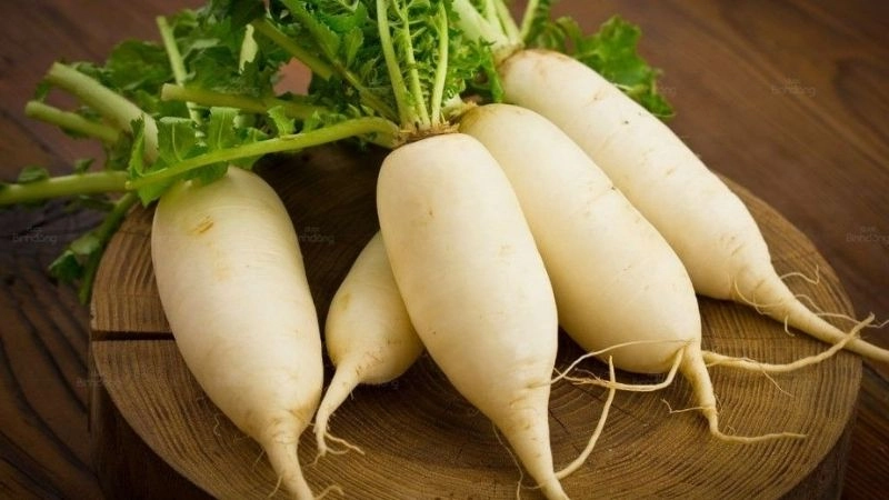 Câu đố về củ cải trắng giúp trẻ nhận biết rau củ quen thuộc
