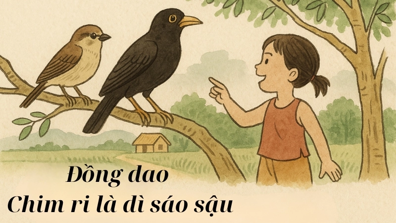 Ý nghĩa bài đồng dao Chim ri là dì sáo sậu cho trẻ em