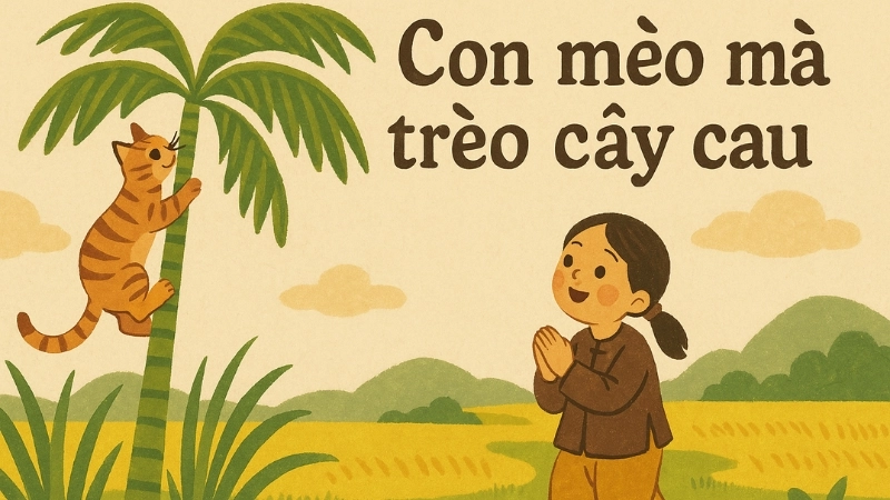 Khám phá ý nghĩa bài đồng dao Con mèo mà trèo cây cau thú vị