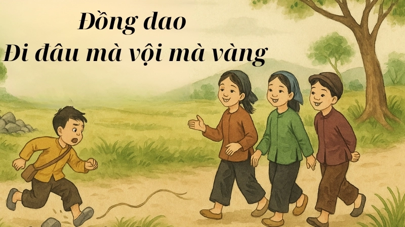 Phân tích nội dung đồng dao đi đâu mà vội mà vàng
