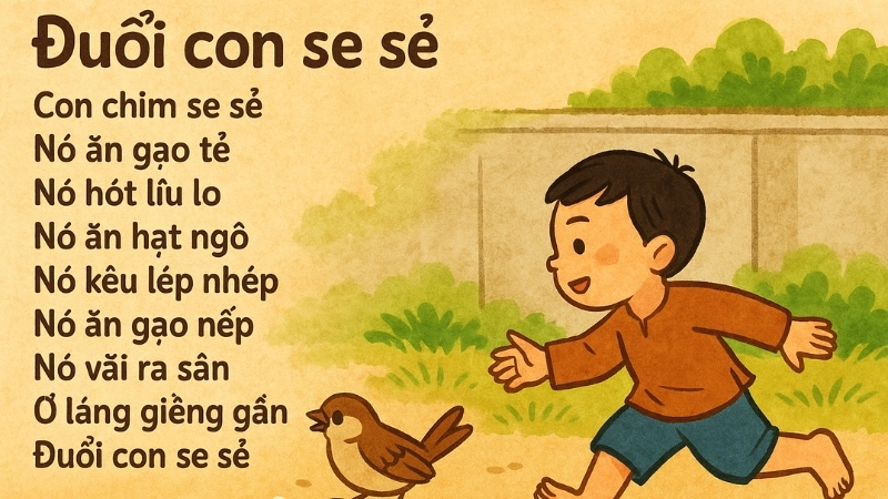 Đồng dao Đuổi con se sẻ và ý nghĩa sâu sắc bên trong