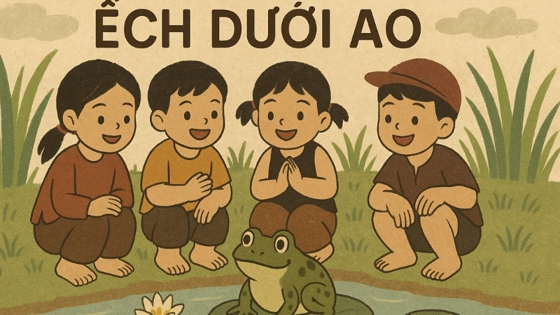 Tìm hiểu bài đồng dao Ếch dưới ao truyền thống Việt
