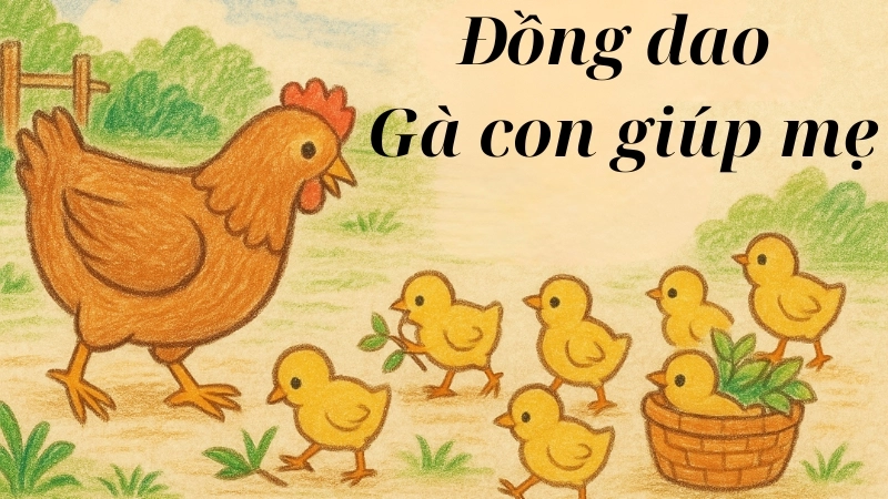 Đồng dao Gà con giúp mẹ đầy ý nghĩa cho bé mầm non