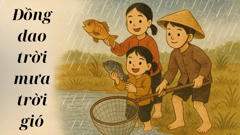 Bài đồng dao Trời mưa Trời gió gắn liền ký ức tuổi thơ