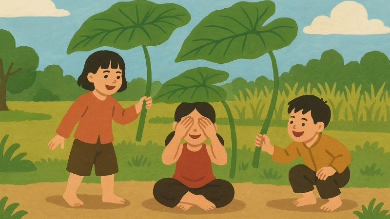 Ý nghĩa sâu sắc ẩn sau bài đồng dao Úp lá khoai quen thuộc