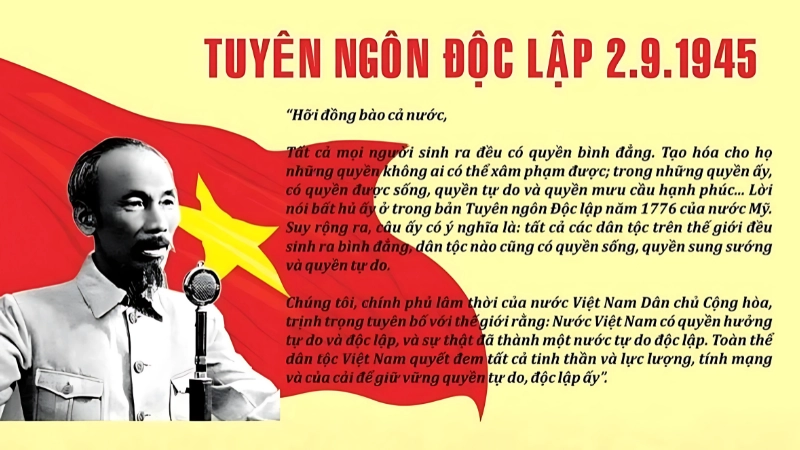Ngày 2/9/1945, Bác Hồ đọc Tuyên ngôn Độc lập tại Ba Đình, Hà Nội