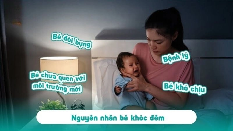 Nguyên nhân khiến trẻ hay khóc đêm thường gặp