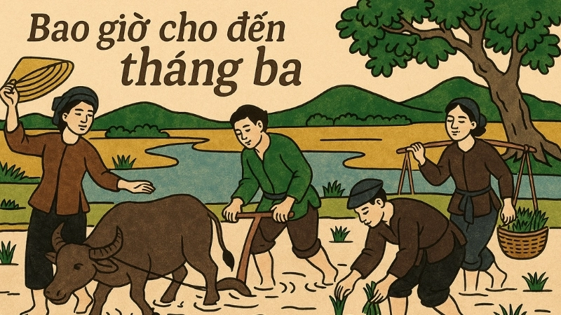 Bài đồng dao Bao giờ cho đến tháng ba dân gian hay
