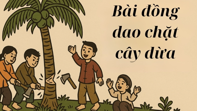 Bài đồng dao chặt cây dừa ngắn gọn dễ nhớ dễ học