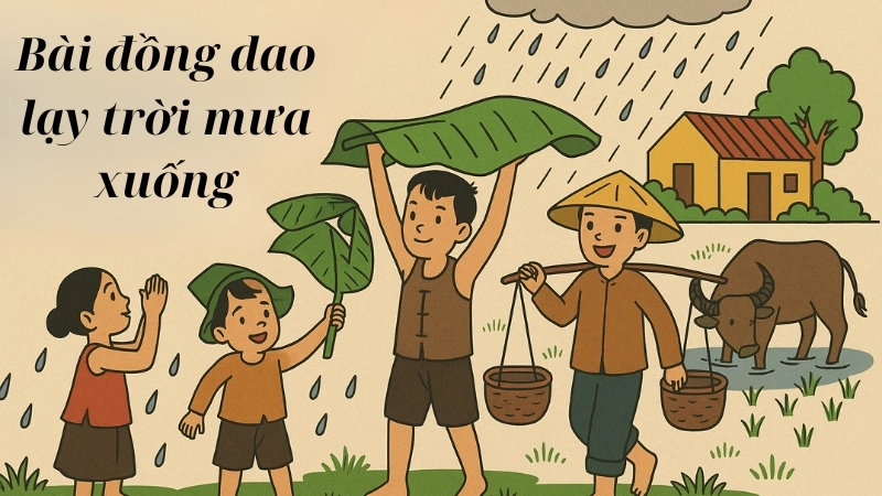Tìm hiểu bài đồng dao Lạy trời mưa xuống hay và ý nghĩa