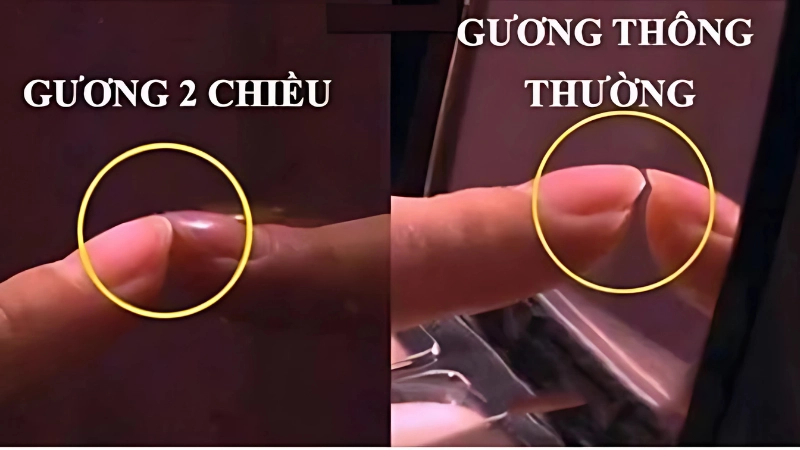 Các cách để phân biệt gương 2 chiều và 1 chiều đơn giản nhất