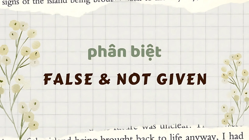 Cách phân biệt Not Given và False dễ hiểu qua ví dụ thật Cách phân biệt Not Given và False dễ hiểu qua ví dụ thật