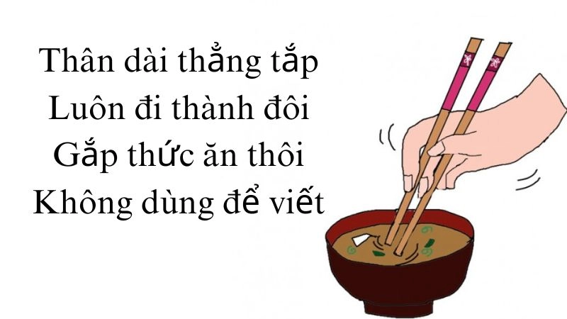 Câu đố về đôi đũa đơn giản dễ hiểu thú vị