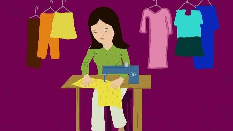 Câu đố về nghề thợ may gợi lại tiếng máy khâu