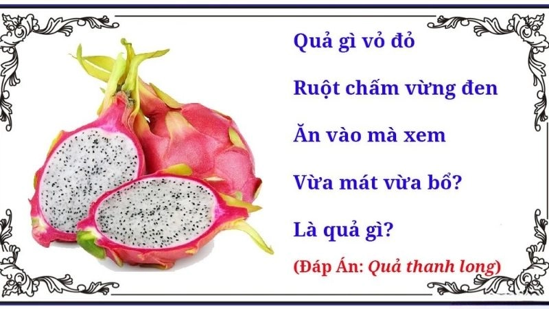 Câu đố về quả thanh long kích thích trí tưởng tượng