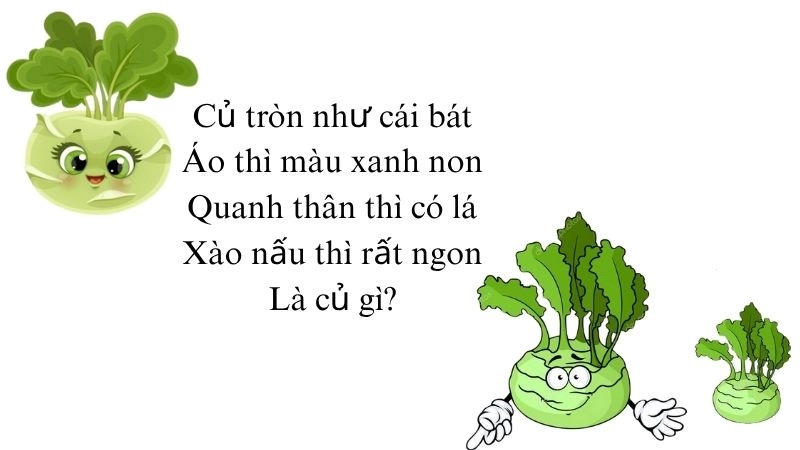 Câu đố về củ mang đến phút giây thư giãn