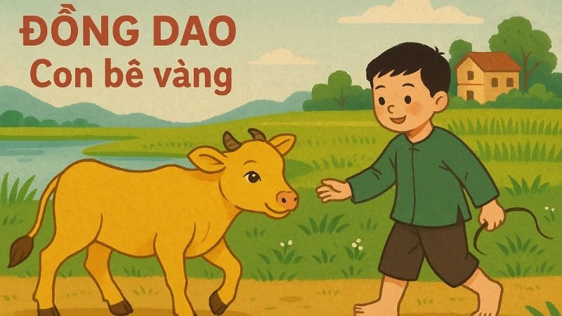 Cùng bé đọc bài đồng dao con bê vàng đầy sinh động