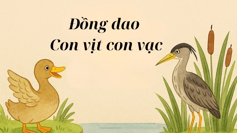 Bé học nói qua đồng dao Con vịt con vạc ngộ nghĩnh