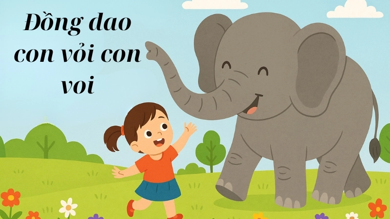 Tìm hiểu bài đồng dao con vỏi con voi vui nhộn cho bé