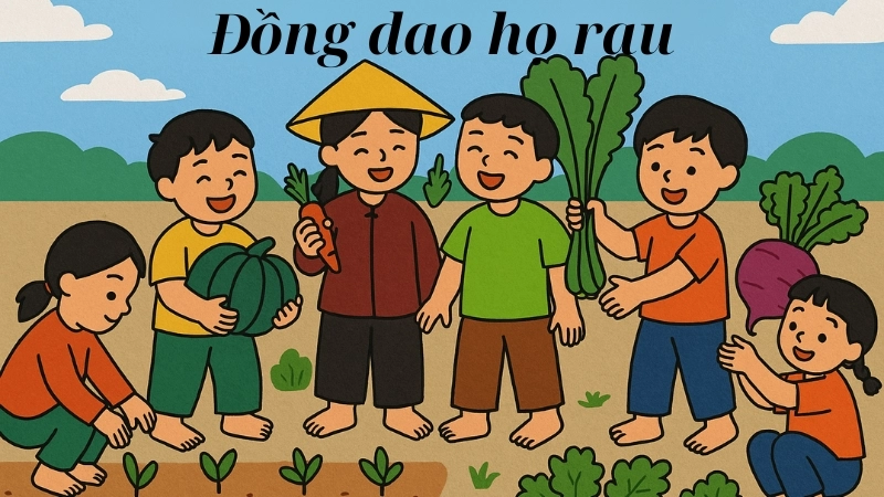 Bài đồng dao họ rau kích thích trí tưởng tượng cho bé
