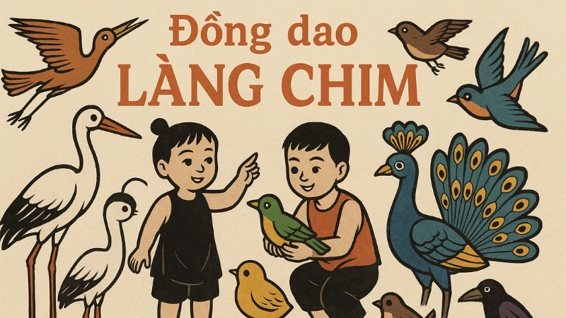 Đồng dao làng chim mang âm hưởng thiên nhiên sinh động