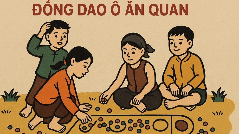Khám phá ý nghĩa đồng dao Ô ăn quan truyền thống