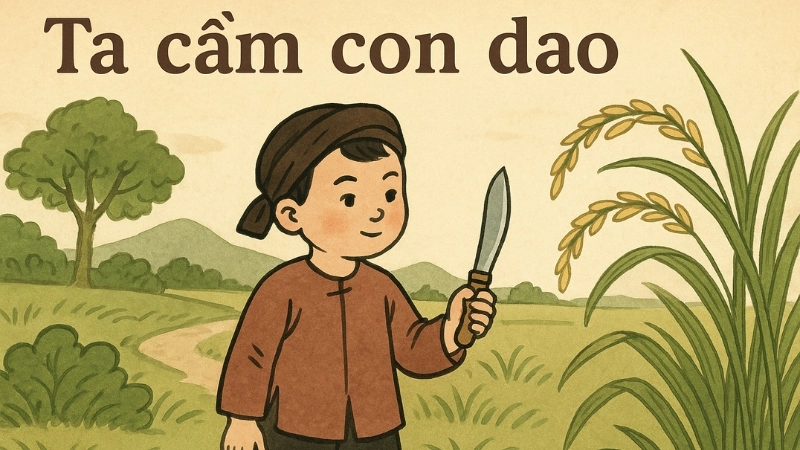 Khám phá bài đồng dao Ta cầm con dao truyền thống Việt