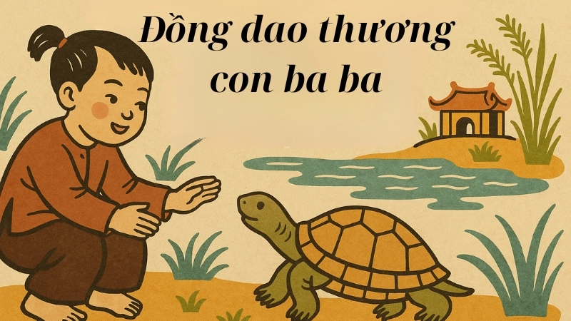 Ý nghĩa sâu sắc của bài đồng dao thương con ba ba