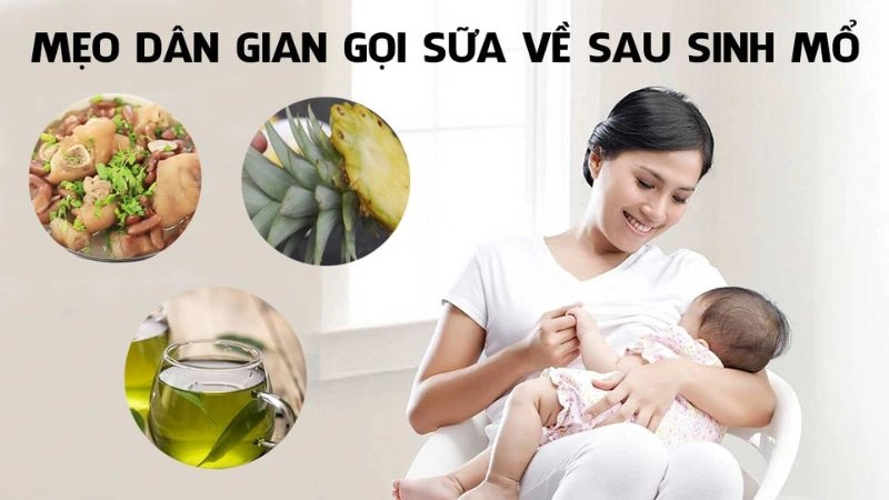 Cách gọi sữa mẹ về sau sinh mổ theo dân gian siêu đơn giản