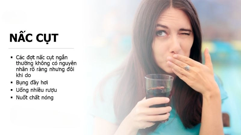 Nấc cụt hình thành do sự co thắt liên tục của cơ hoành 