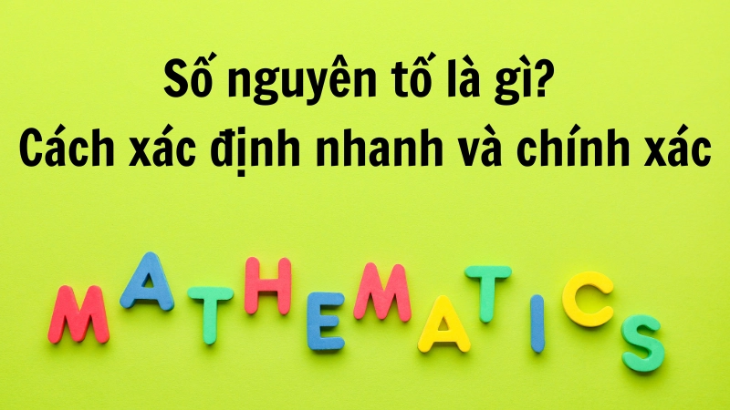 Số nguyên tố là gì? Cách xác định nhanh và chính xác