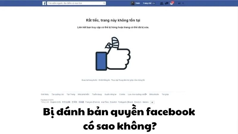 Bị đánh bản quyền Facebook có sao không và cách xử lý