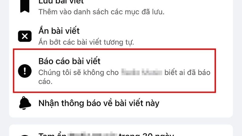 Làm sao để báo cáo vi phạm trên Facebook