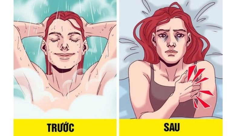 Tác hại của tắm khuya không thể chủ quan