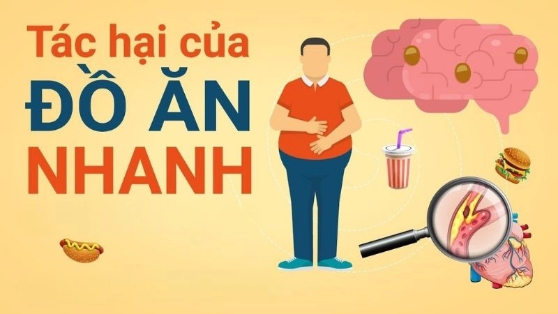 Cảnh báo tác hại đồ ăn nhanh ảnh hưởng sức khỏe toàn diện