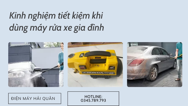 Kinh nghiệm tối ưu ngân sách cho gia đình khi dùng máy rửa xe