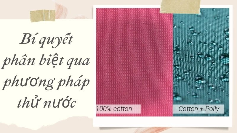 Bí quyết phân biệt qua phương pháp thử nước