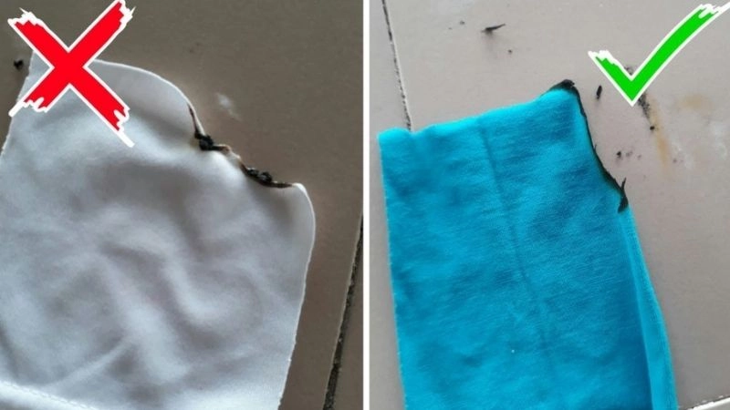 Nhận diện chất liệu bằng cách đốt mẫu thử