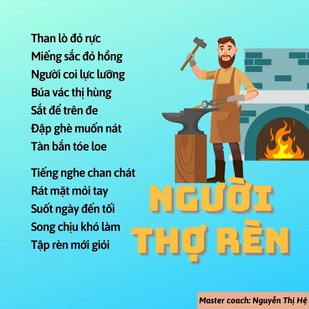 Hình ảnh sinh động về đồng dao về nghề nghiệp thợ rèn cho trẻ