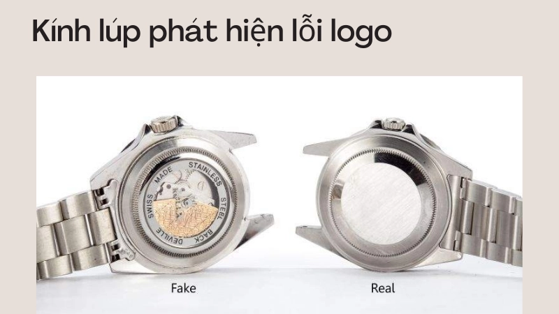 Kính lúp phóng đại nhận diện lỗi logo