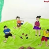 Vẽ Tranh Trò Chơi Dân Gian Ô Ăn Quan: Nét Đẹp Truyền Thống