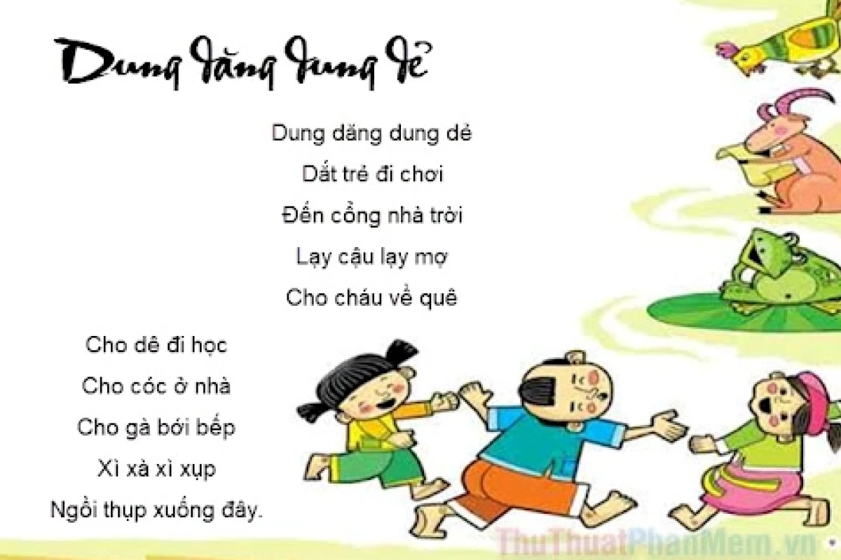 Bài đồng dao Dung dăng dung dẻ: Lời ca ý nghĩa cho trẻ thơ