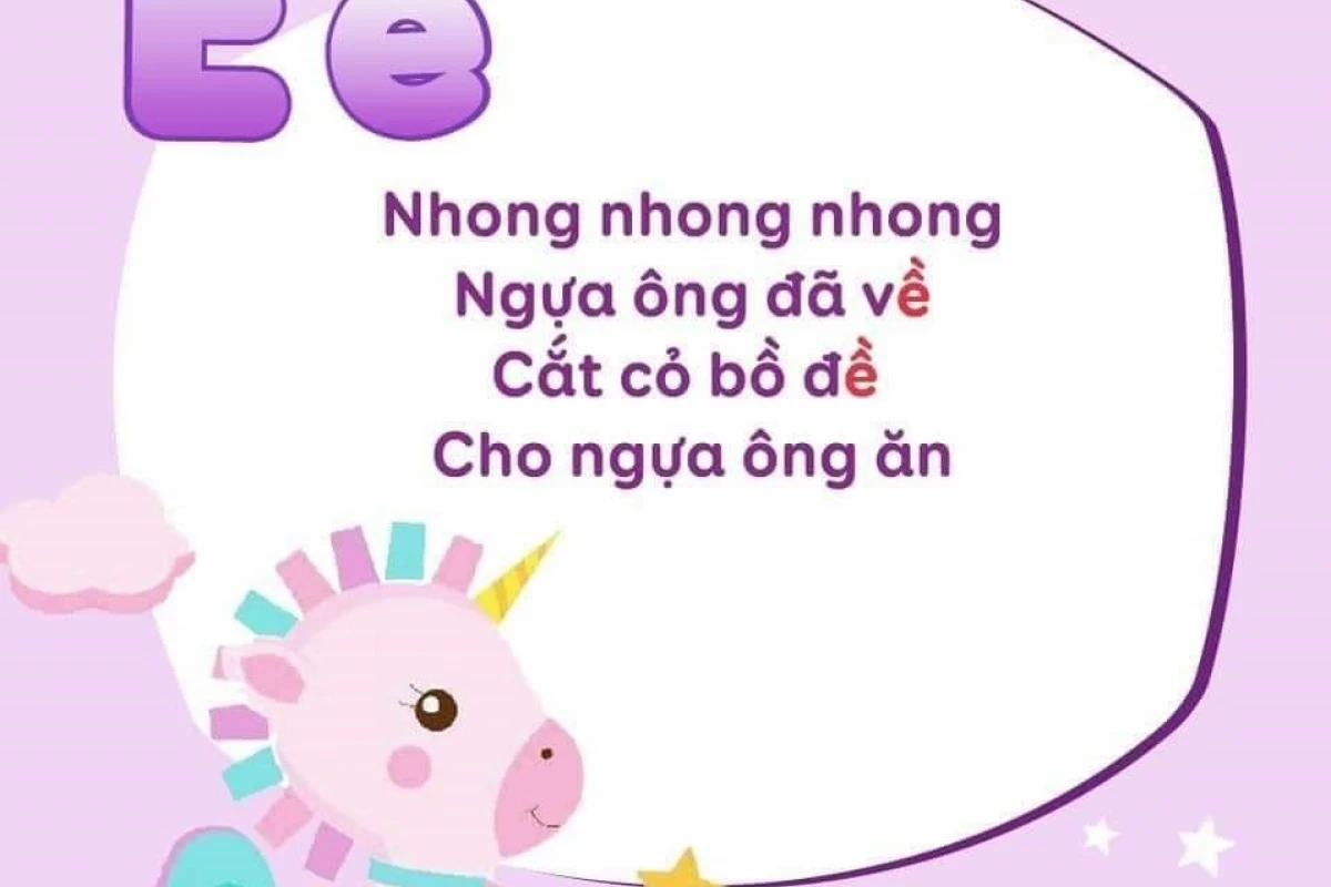 Khám phá thế giới đồng dao chữ E, Ê cho bé học chữ siêu nhanh